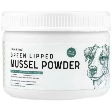 Chew + Heal, Green Lipped Mussel Powder, For Dogs,