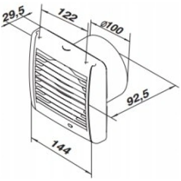 Ventika Wentylator osiowy fi 100 230V 5 5W 84m3/h 