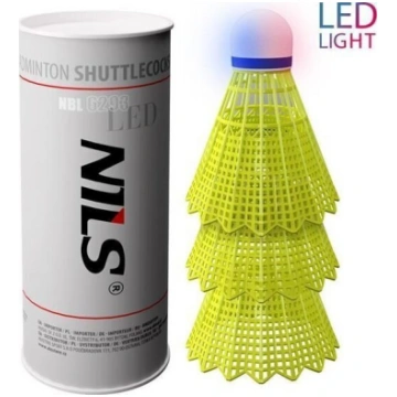 Badmintona volāni NILS Extreme NBL6293 LED, 3 gab
