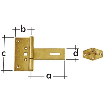 Durvju aizbīdnis Domax 613201/871101, dzeltena krā