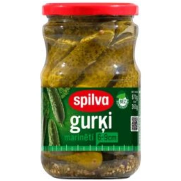 Marinēti gurķi 6-9cm SPILVA 670g