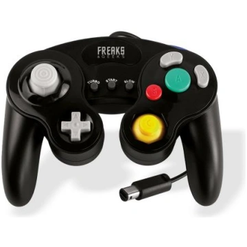 Freaks And Geeks - Wii/GC Black Controller with Tu