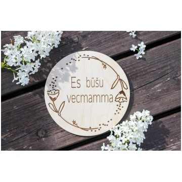 Personalizēts koka aplītis fotogrāfijām
