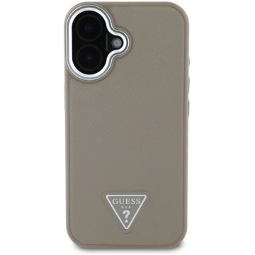 Guess PU Grained Triangle Logo Case for iPhone 16 