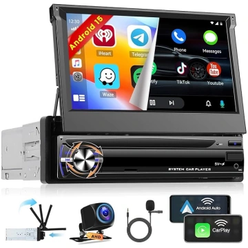 Hikity [4+64GB] Android 15 auto radio, CarPlay And