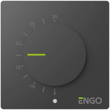 Siemens telpas termostats ENGO Simple, melns