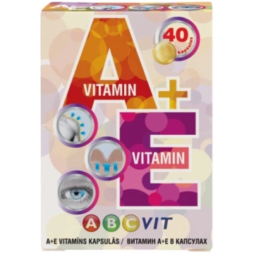 Uztura bagātinātājs ABCVIT A + E Vitamin, 40kapsul