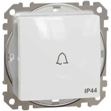 Zvanu poga ar simbolu 10A, IP44, balts, Sedna Desi