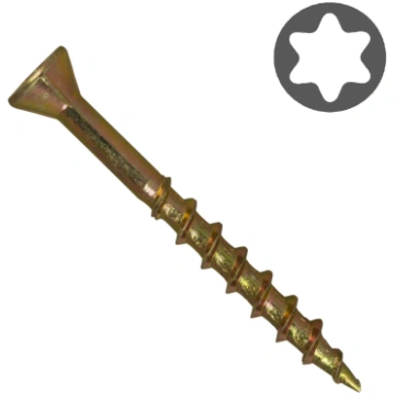Bravo Finiera skrūve Torx 20, dzeltena, 4.2x75mm (