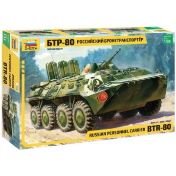 1:35 Zvezda 3558 - BTR-80 Krievijas bruņutransport