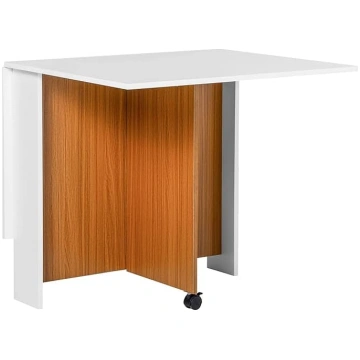HOMCOM Folding Table, Dining Room Table, Portable 