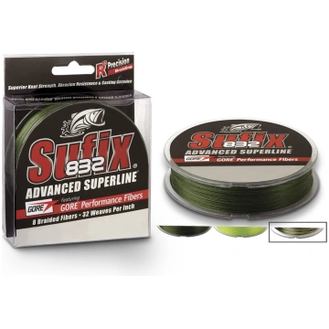 Pītā aukla SUFIX 832 Braid Camo 120m 0,38mm 36,0kg