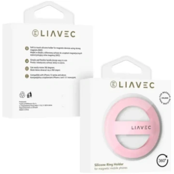 Liavec Ring MagSafe gaiši rozā