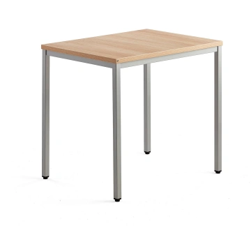 Biroja galds QBUS, 4 kāju rāmis, 800x600 mm, pelēk