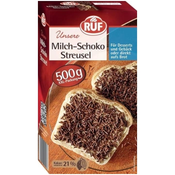 RUF piena šokolādes pārslas XXL, 500 g pilnpiena š