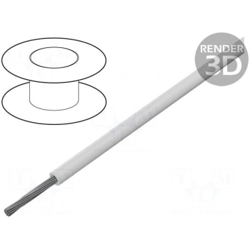 Wire | stranded | Cu | 20AWG | white | PVC | 300V 