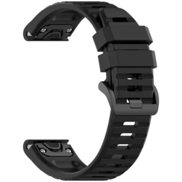 Fixed Silicone Strap for Garmin QuickFit 26mm Blac