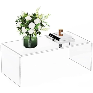 Thick Acrylic Coffee Table for Living Room Small M