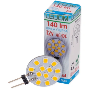 Spuldze LED G4 12V AC/DC 2W silti balta LEDOM ( 24