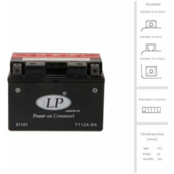 Landport Akumuliatorius 10 Ah 175 A EN 12V LT12A-B