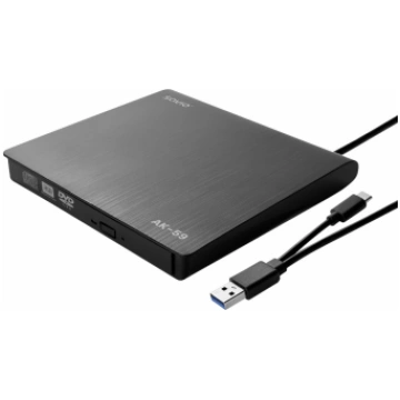 Savio External Slim drive CD/DVD R/RW – USB-C/USB-