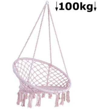 Šūpuļkrēsls Ø60cm/maks.100kg bēšs
