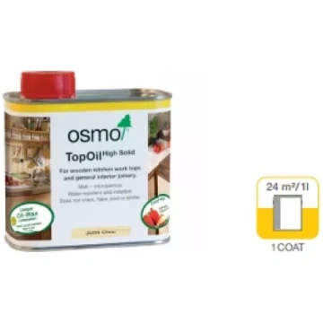 OSMO 3028 TopOil zīdaini matēta 0.5L Eļļa ar vasku