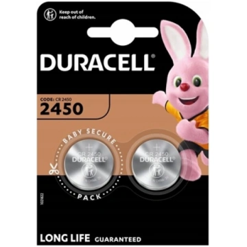CR2450 baterijas 3V Duracell litija DL2450 iepakoj