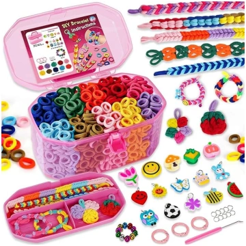 FunzBo Loom Bands komplekts bērniem, 1000 gabali, 