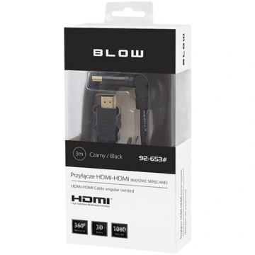 Blow 92-653 # Savienotājs hdmi-hdmi melns leņķiska