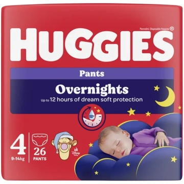 Huggies Overnight autiņbiksītes / nakts biksītes, 