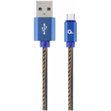 Gembird USB Male - USB Type C Male Premium denim 1