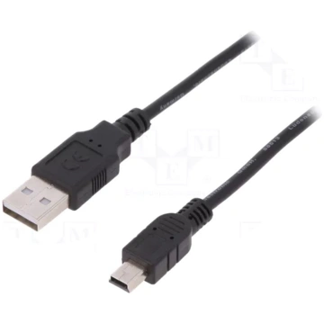 DIGITUS USB 2.0 kabelis – USB A uz Mini USB B, Gar