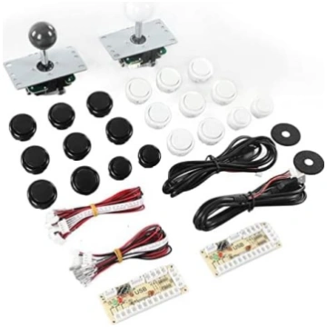 Arcade Joystick pogu komplekts, 2 spēlētāju DIY Ar