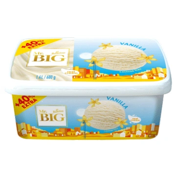 Saldējums vaniļas bez laktozes MR.BIG 680g