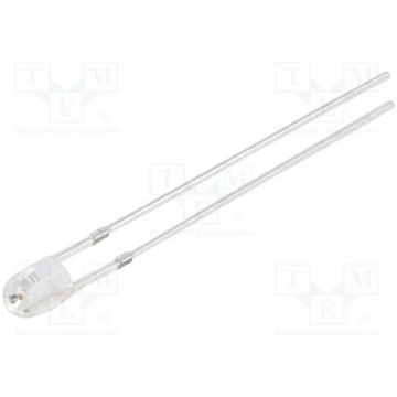 LED; orange; 3mm; 1560÷2180mcd; 60°; Front: convex