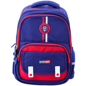 School Backpack Chest Strap Navy Blue Red 20L 38cm