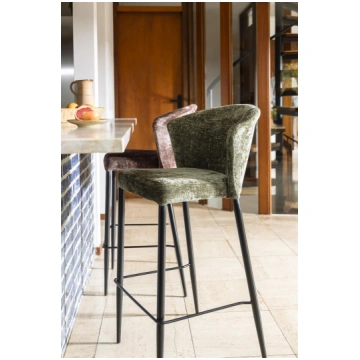 Barstool Georgia Green Zuiver, DUTCH BONE, White