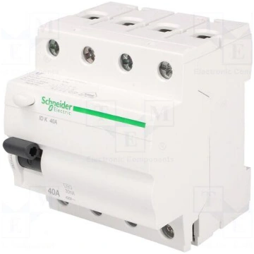 RCD breaker | Inom: 40A | Ires: 30mA | Poles: 4 | 