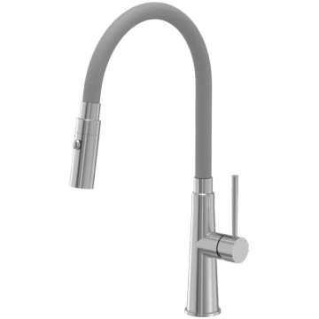 QUADRON GINA steel kitchen faucet steel / grey hos