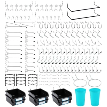 FRIMOONY 204 gab Pegboard āķi ar konteineru tapu s