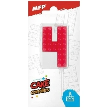 Mfp Paper Svece Do Tortu Nr 4 Sarkans 8800098