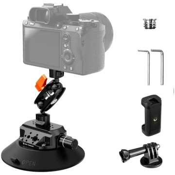K&F Concept 6 Suction Cup Camera Mount with Magic