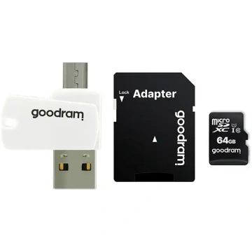 GOODRAM Memory MicroSD Card All-in-One - 64GB with