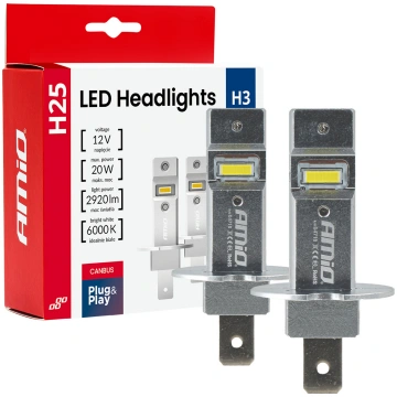 LED Headlights Series H25 CANBUS H3 12V 20W AMIO-0