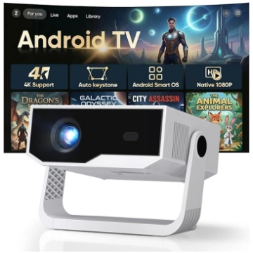 Gudrais mini projektors Android 14 ar 20000 lūmeni