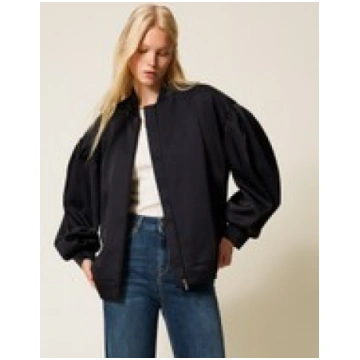 Duchesse bomber jacket with gathering TWINSET Mila