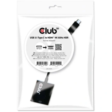 I/O ADAPTER USB-C TO HDMI/ACTIVE CAC-2504 CLUB3D