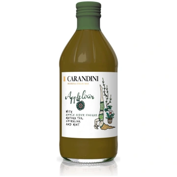 Ābolu sidra etiķis ar matcha tēju, spirulīnu un pi