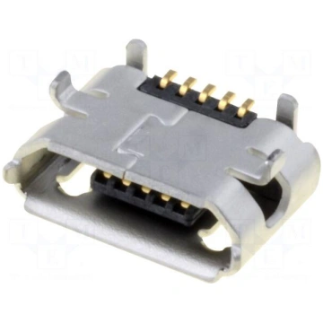 Socket | USB B micro | on PCBs | SMT | PIN: 5 | ho